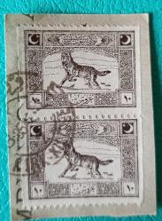 LOT.19 » 1922  Cenova Serisinden 10 kuruş  dantel Erörlü per_ Kırklareli damgalı