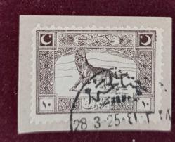 LOT.18 » 1922  Cenova Serisinden 10 kuruşluk valör _ Çatalca damgalı