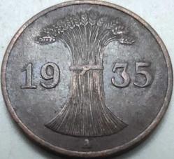 Almanya 1935 A 1 Reichspfennig Üçüncü Reich  Bronz