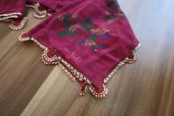 KIRMIZI İĞNE OYASI - 70 X 70 CM