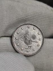 Sultan Abdülhamit 1293/33 Gümüş 1 Kuruş Çil