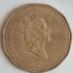 KANADA    1992     1  DOLAR     HATIRA  Kanada'nın 125. Yıl Dönümü - Parlamento