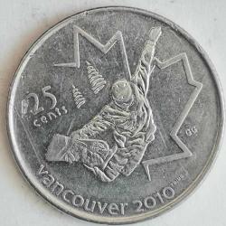 KANADA    2008      25 CENT    HATIRA XXI Kış Olimpiyat Oyunları, Vancouver 2010 - Snowboard