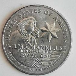 AMERİKA    2022  P    25  CENT  ÇEYREK DOLAR   HATIRA  Amerikan Kadınları - Wilma Mankiller
