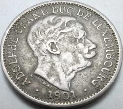 Lüksemburg 1901 10 Centimes - Patinalı - Büyük Dük Adolphe Dönemi Nadir Bakır-Nikel