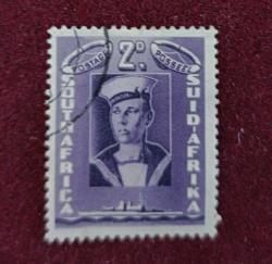 Güney Afrika 1941 Savaş Gayretleri Serisinden damgalı valör