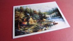 AKAN ŞELALE  KÖY EVİ MANZARALI KARTPOSTAL