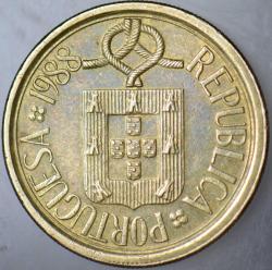 PORTEKİZ 10 ESKUDO 1988.