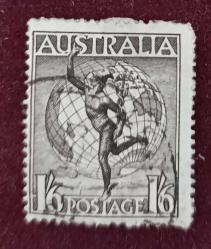 Avustralya 1948 _ damgalı pul