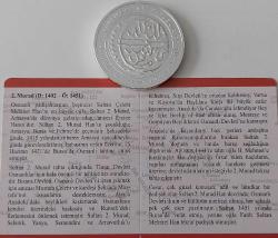 2022 2.MURAD ANISINA GÜMÜŞ 20 TÜRK LİRASI HATIRA PARASI DARPHANE BASKISI ORİJİNAL SERTİFİKALI ÇİL 1958 ÇOK NADİRDİR