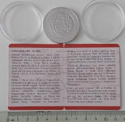 2022 2.MURAD ANISINA GÜMÜŞ 20 TÜRK LİRASI HATIRA PARASI DARPHANE BASKISI ORİJİNAL SERTİFİKALI ÇİL 1958 ÇOK NADİRDİR