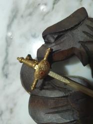 Orjinal Toledo Ispanya- Eksiksiz Antika duvar Plaketi (Çift basli kartal & minyatur kiliclar