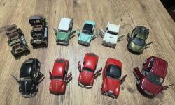 OYUNCAK DEKORLUK KLASİK ARABALAR 11 ADET 3 TANESİ PİLLİ