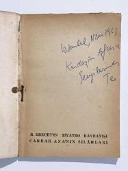 Bir Derleme Oyun / Bertolt BRECHT / Teoman AKTÜREL - İmzalı Kitap