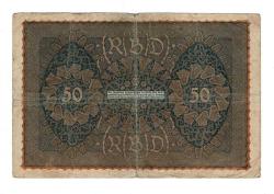 Almanya 50 Reichs Mark 1919 Seri 1 (Reihe 1) ÇT YKP8362