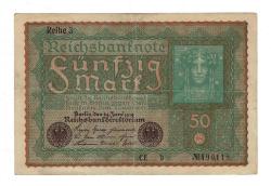 Almanya 50 Reichs Mark 1919 Seri 3 (Reihe 3) ÇÇT YKP8364