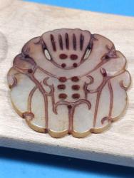 K72----ÇİN EL YAPIMI DOĞAL TAŞ MADALYON VEYA KOLYE UCU