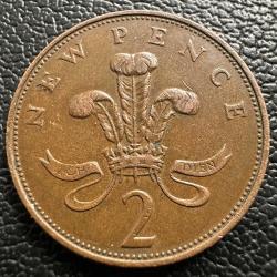 Birleşik Krallık 2 New Pence 1971. İngiltere .