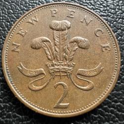 Birleşik Krallık 2 New Pence 1971. İngiltere .