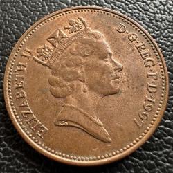 Birleşik Krallık 2 Pence 1997. İngiltere .