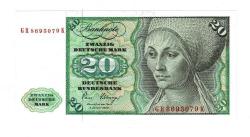Federal Almanya 20 Mark 1960 ÇA/ÇİL YKP8397