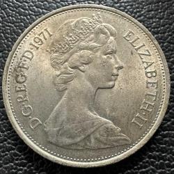 Birleşik Krallık 10 New Pence 1971. İngiltere .