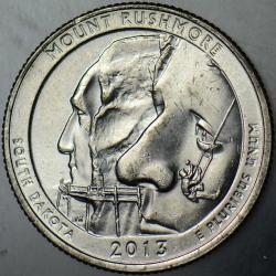 AMERİKA ÇEYREK DOLAR 2013 D HATIRA-SOUTH DAKOTA - RUSHMORE DAĞI.