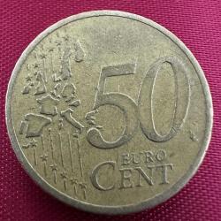 Almanya 50 Eurocent 2002. Euro Cent