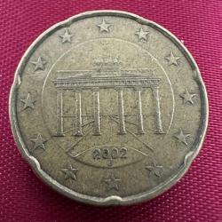 Almanya 20 Eurocent 2002. Euro Cent