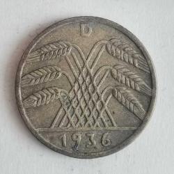 ALMANYA  1936 D    5  PFENNIG
