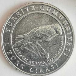 TÜRKİYE  2009   1  LİRA  Türk faunası - Şah Kartalı
