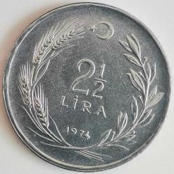 TÜRKİYE  1974   2,5  LİRA