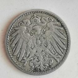 ALMANYA  1910 A     5  PFENNIG