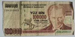 TÜRKİYE   100.000 TÜRK LİRASI
