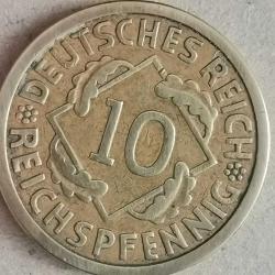 ALMANYA  1925 E  10 PFENNIG