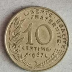 FRANSA  1967   10 CENTİMES