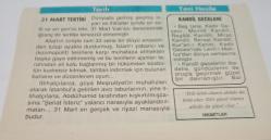 27 Ekim 1997-Orijinal Takvim Yaprağı-Doğum Günü-Söz,Nişan,Nikâh,Düğün ve Önemli Günler Hediyesi-Hicret Takvimi-Ayet(Hadis)(M.Hamdi Yazır)-I.Balkan Antlaşması'nın Kabulü(1932)-31 Mart Tertibi-Kandil Geceleri-Hikmetler
