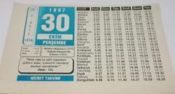 30 Ekim 1997-Orijinal Takvim Yaprağı-Doğum Günü-Söz,Nişan,Nikâh,Düğün ve Önemli Günler Hediyesi-Hicret Takvimi-Ayet(Hadis)(Rum 15)-Mondros Mütarekesi(1918)-Namaz-Zekat-Sürüp Gelen Çağlardan-Alexis Carel