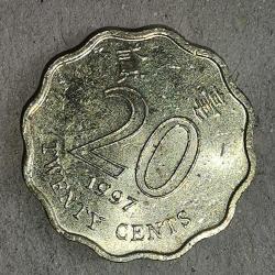 HONG KONG   1997  20 CENT