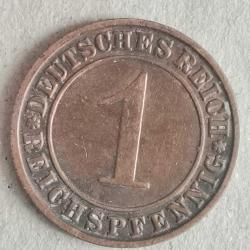 ALMANYA  1925 J   1 PFENNIG