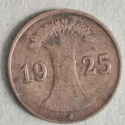 ALMANYA  1925 J   1 PFENNIG