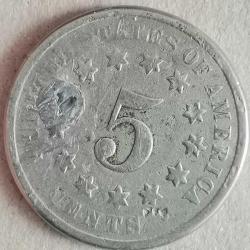 AMERİKA  1869   5 CENT