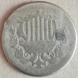 AMERİKA  1869   5 CENT