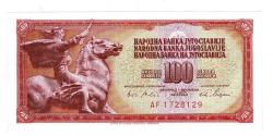 Yugoslavya 100 Dinara 1965 ÇİL YKP8431