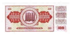 Yugoslavya 100 Dinara 1965 ÇİL YKP8431