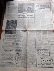 Yeni İstanbul Gazetesi - Turkish Newspaper - 21 Ekim 1951 - Doğu dünyası ve komünistlik yazan Mustafa Nermi Başmakale - İngiliz ve Mısır kuvvetleri dün ikinci defa olarak çarpıştılar - Kore'de müttefik ve komünist irtibat subayları dün mütareke mevzunda anlaştılar - Kore'ye başka birlik gönderilmeyecek - tecavüz eden bir Bulgar denizaltısı Karadeniz'de batırıldı - Demokrat Parti Kongresi dün sona erdi - Fırat bölgesinde eski bir mabet bulundu - hamidiyenin korsan harekatı yazan Deniz albayı Tevfik İnci Yazı Dizisi - Galatada Bir esrar tekkesi basıldı - W. Somerset Maugham'ın filme alınan üç hikayesi Trio - Betty Grable çocukları için Beyaz perdeyi terke hazır - dünya hikaye müsabakası gözler yazan K.T. Mohamed - Ordu karması 1 Fenerbahçe 1 - Beşiktaş Galatasaray'ı 2-0 yendi fotoğraf - Fransa'nın büyük terzilerinden Pierre Balmain'in tavsiyeleri - Philips radyo - çapamarka - Jawa motosiklet - Gibson buzdolabı - Ankara casusu Çiçero 24 Ekim'den itibaren İnci Şark Marmara sinemalarında