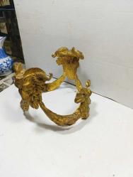 RF41-----KOÇ BAŞI DEKORLU PİRİNÇ OBJE