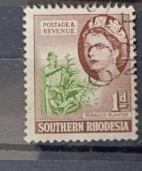 İngiliz Sömürgesi Güney Rodezya _ damgalı pul