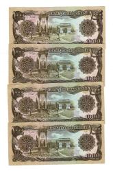Afganistan 1000 Afghanis (1991) (4 Adet ) ÇİL YKP8444