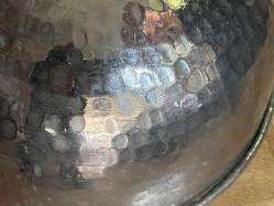 Antika bakır kap 1 kg ağırlığında 29,5 cm çapında 13 cm yüksekliğinde